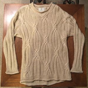 Wool cream colored sweater